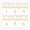 Marcadores Numericos para Comunhão Filigrana Dourado com Pomba - Personalizados