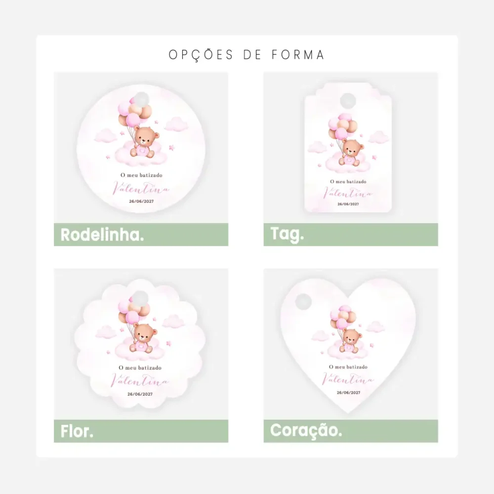 Papelaria Complementar - Etiquetas Recortadas