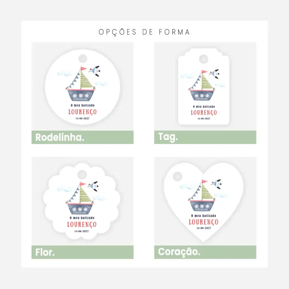 Papelaria Complementar - Etiquetas Recortadas