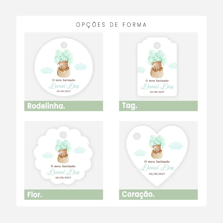 Papelaria Complementar - Etiquetas Recortadas